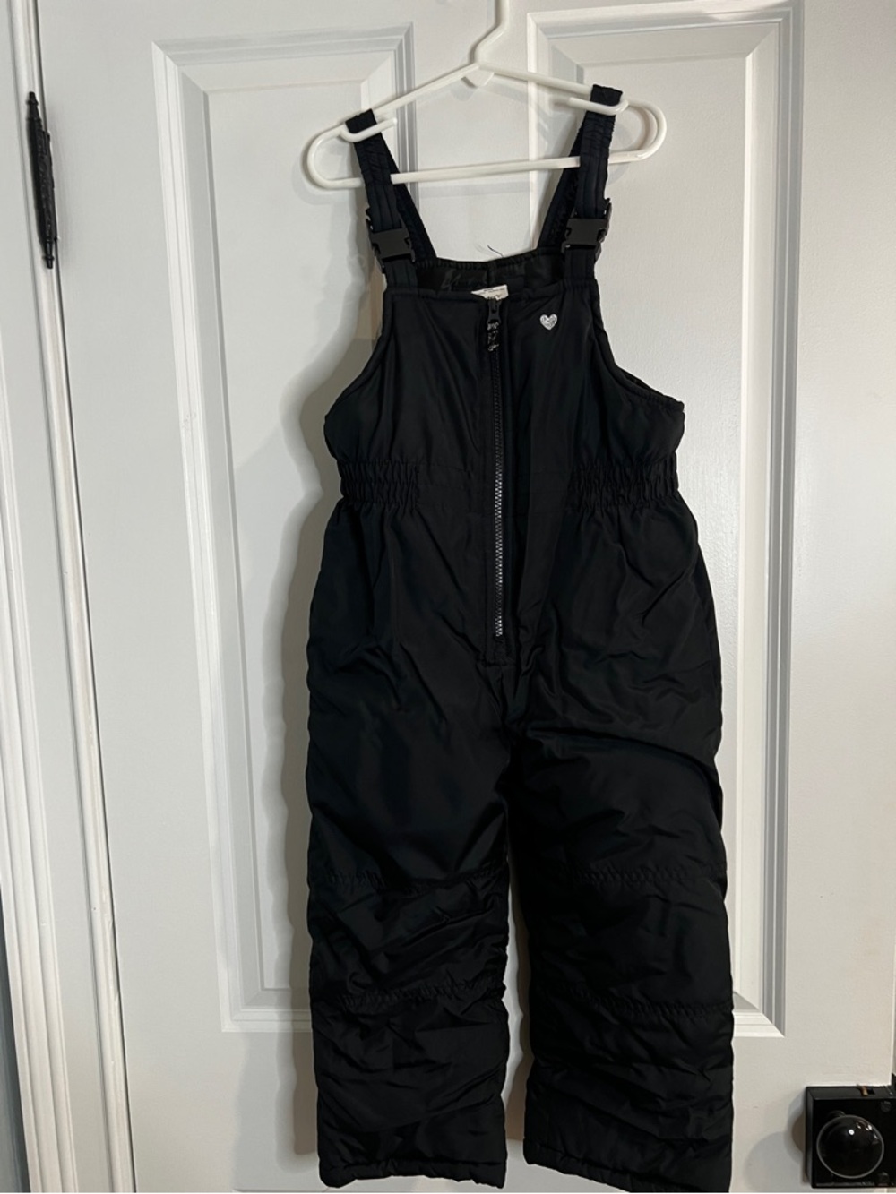 Carters Kids Girls Black Snow Bib Overalls Size 5/6